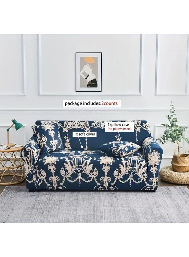 Vintage Non Slip Stretch Sofa Slipcover Four Seater Universal Furniture Protector - Image 1
